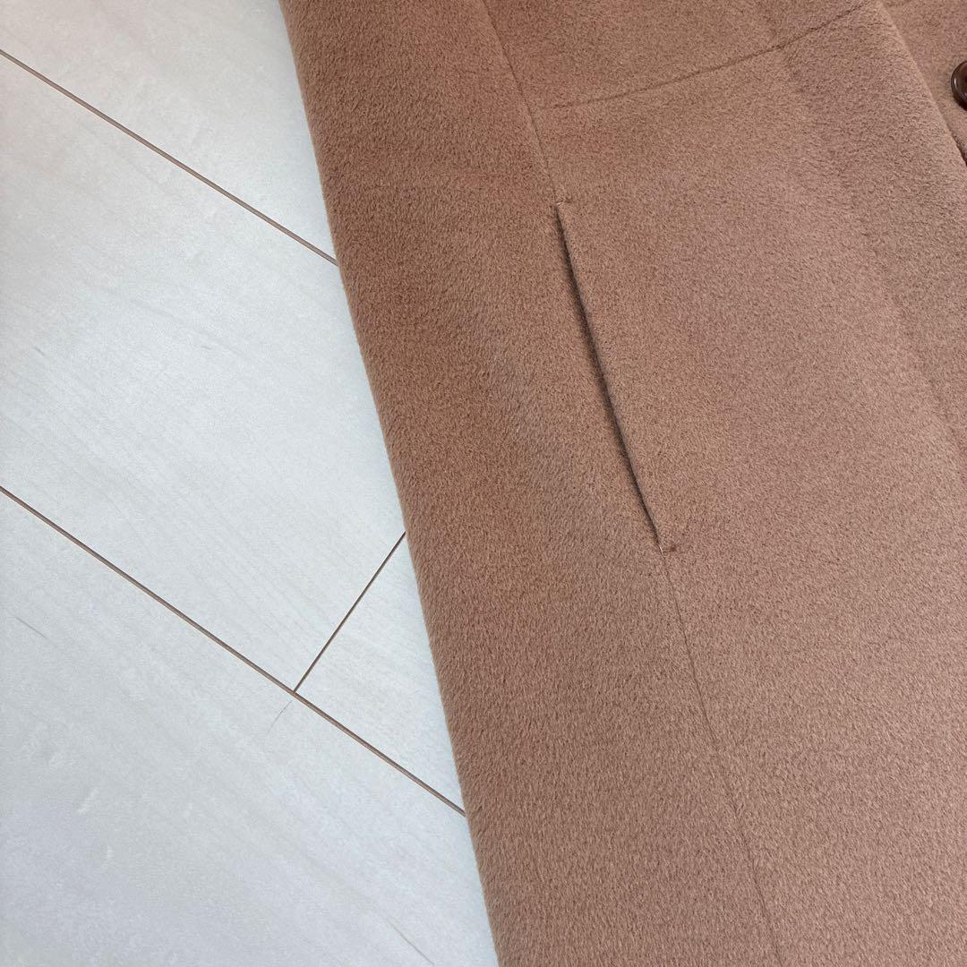 極美品　ANAYI アンゴラウール　ノーカラーコート　エムプルミエ　mid