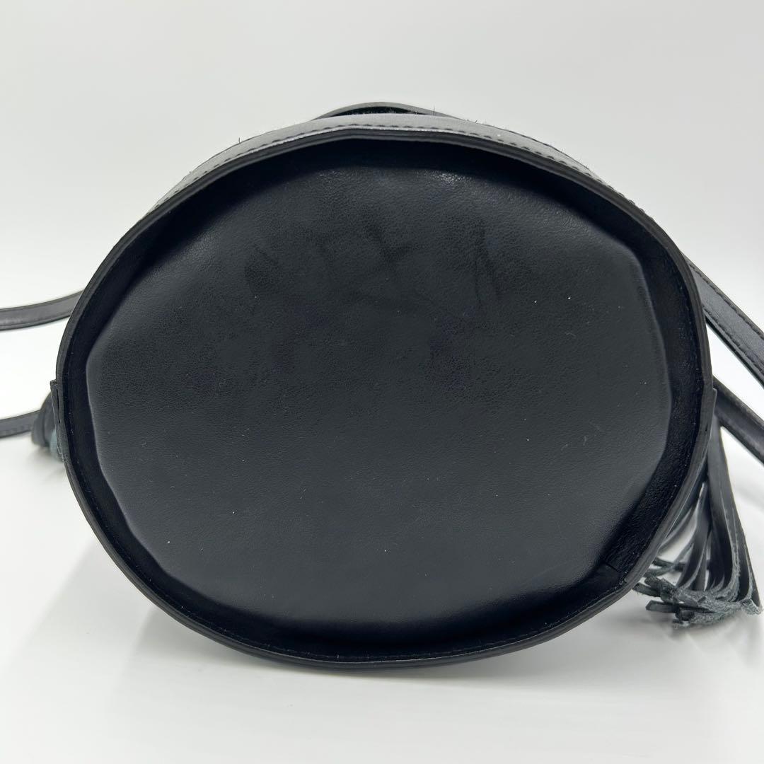 【美品】CHRISTIAN VILLA ラフィアコンビスクエア 2way バケツ