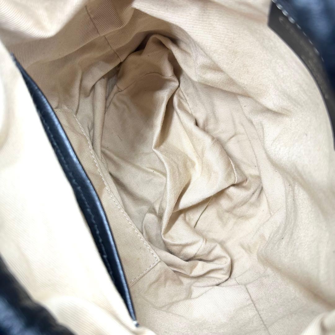 【美品】CHRISTIAN VILLA ラフィアコンビスクエア 2way バケツ