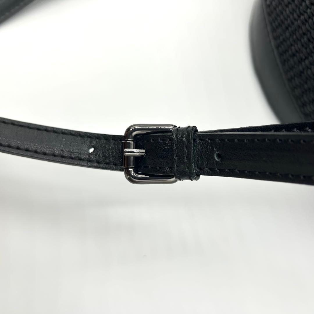 【美品】CHRISTIAN VILLA ラフィアコンビスクエア 2way バケツ