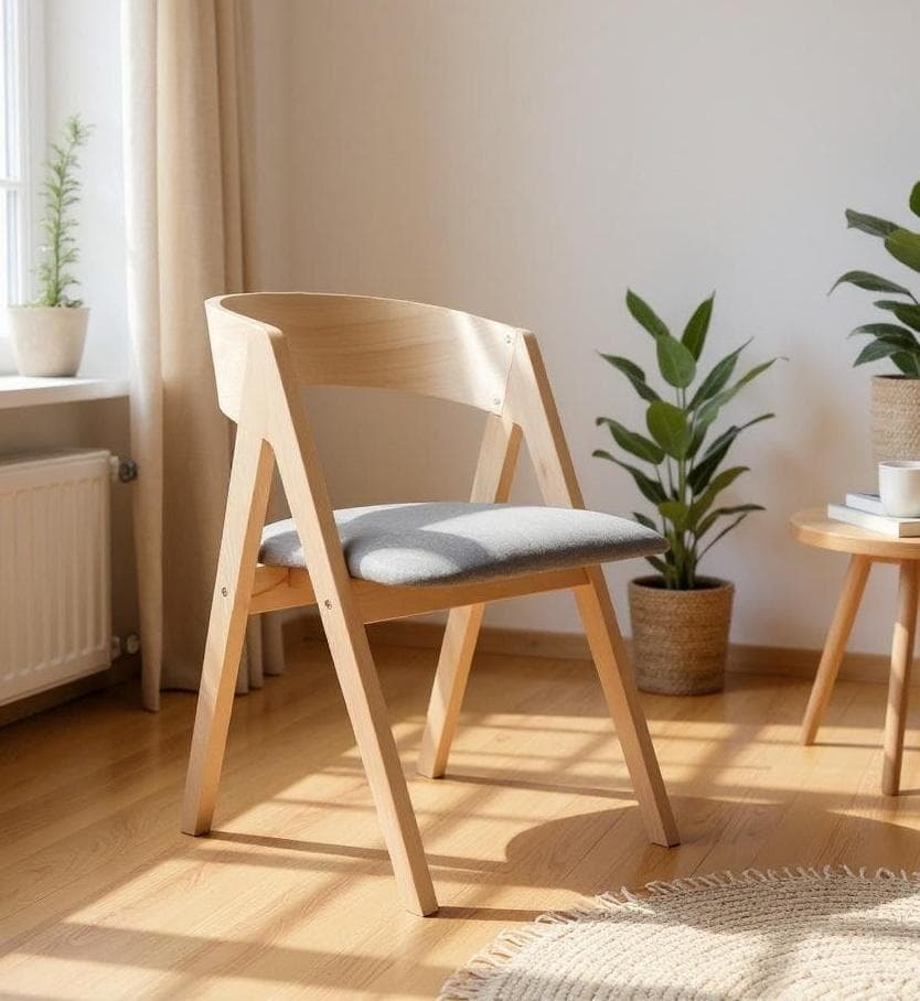 2脚セット 【新品】北欧モダン　ダイニングチェア　天然木　アウトレット
