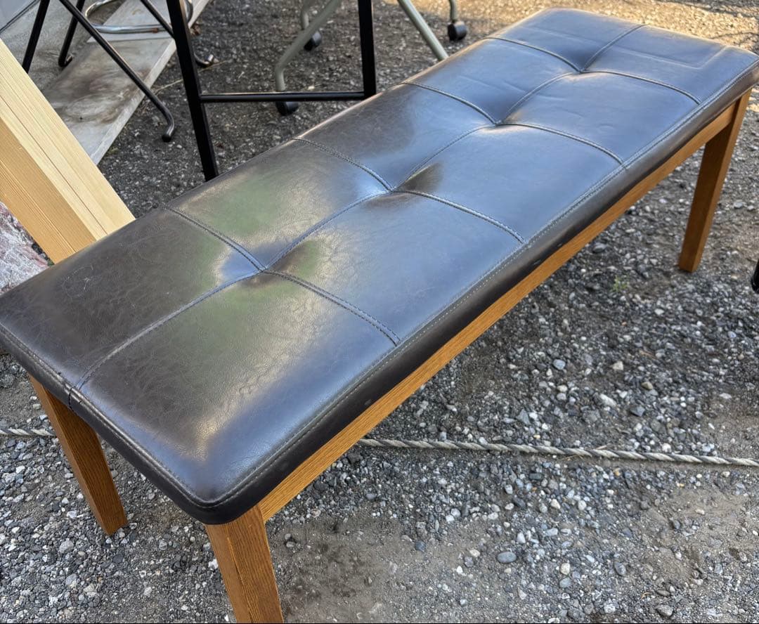 フラットベンチ 合成皮革 黒