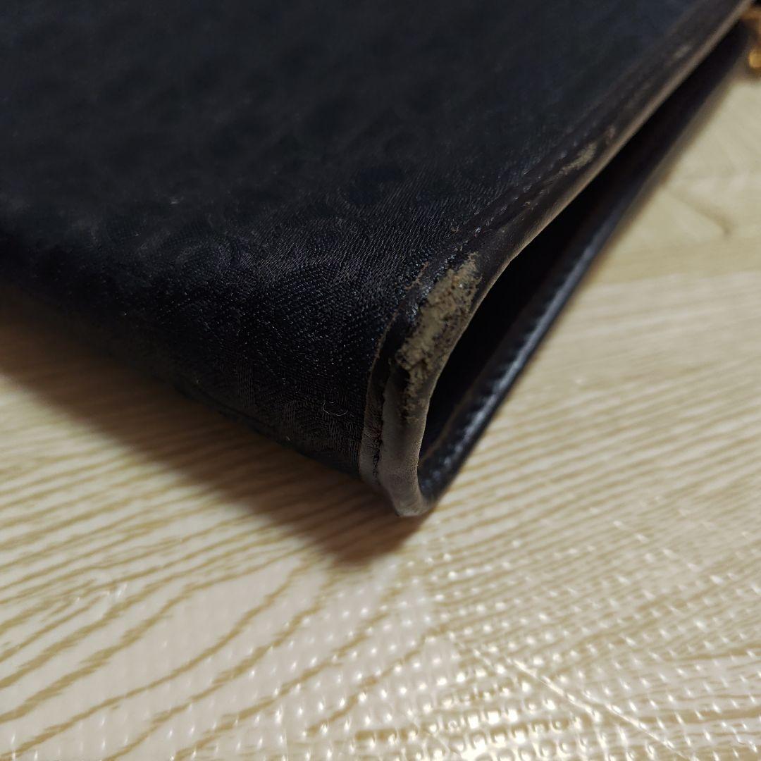 Dior ブラックショルダーバッグ ゴールドチェーン