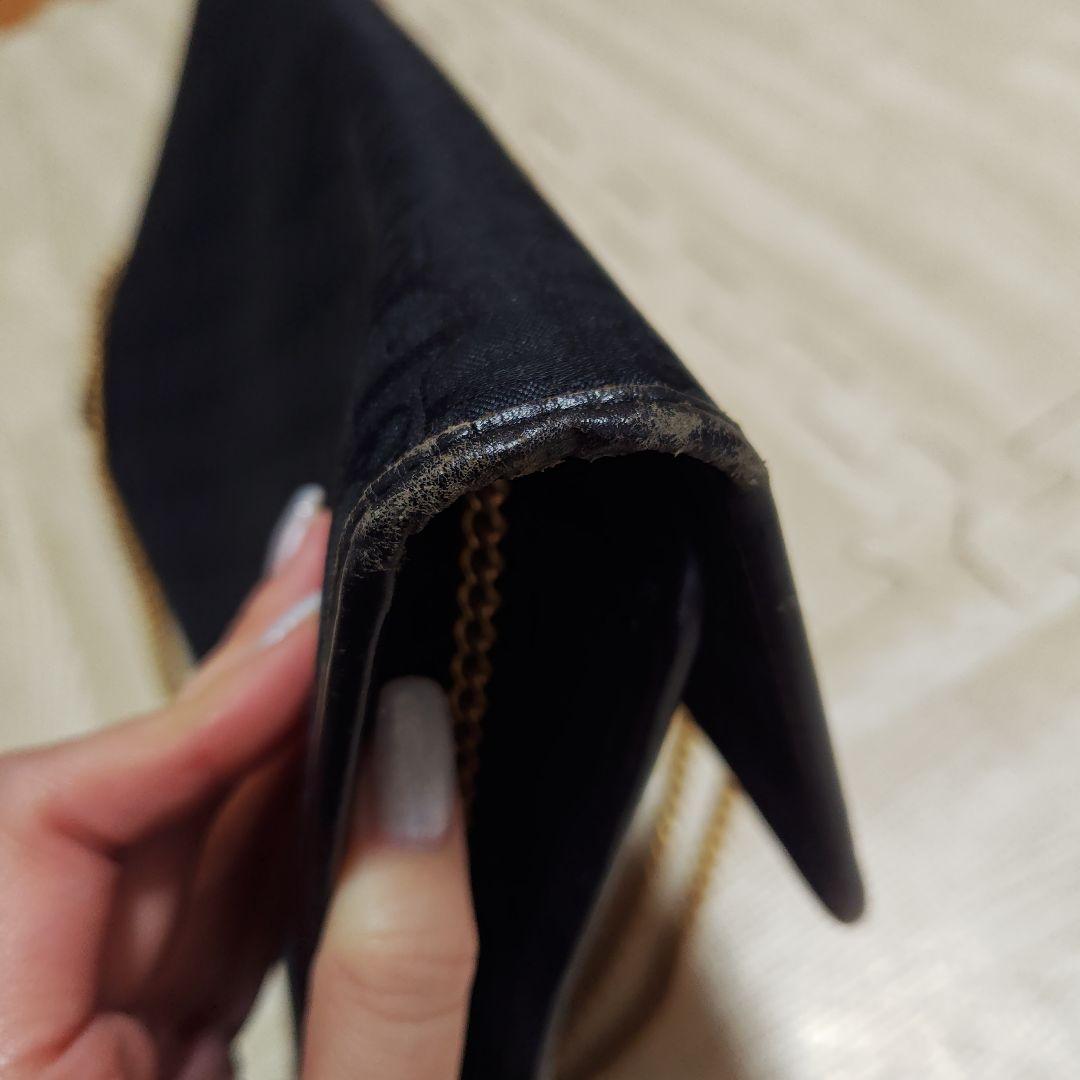 Dior ブラックショルダーバッグ ゴールドチェーン