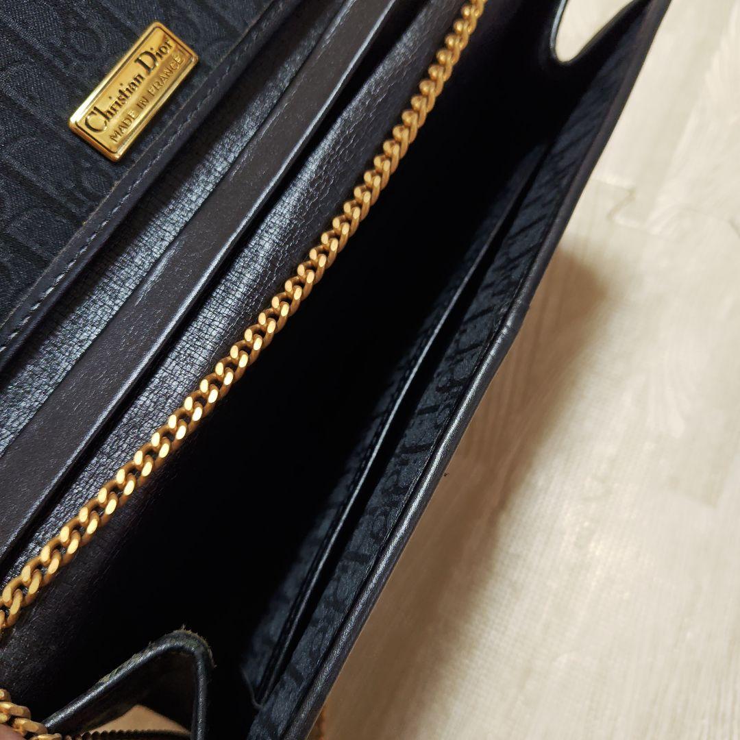 Dior ブラックショルダーバッグ ゴールドチェーン