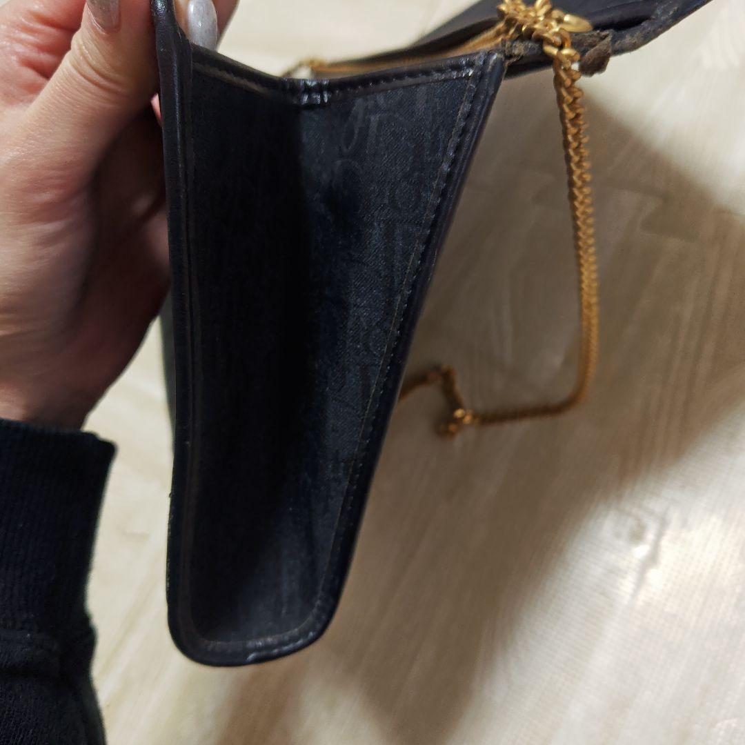 Dior ブラックショルダーバッグ ゴールドチェーン