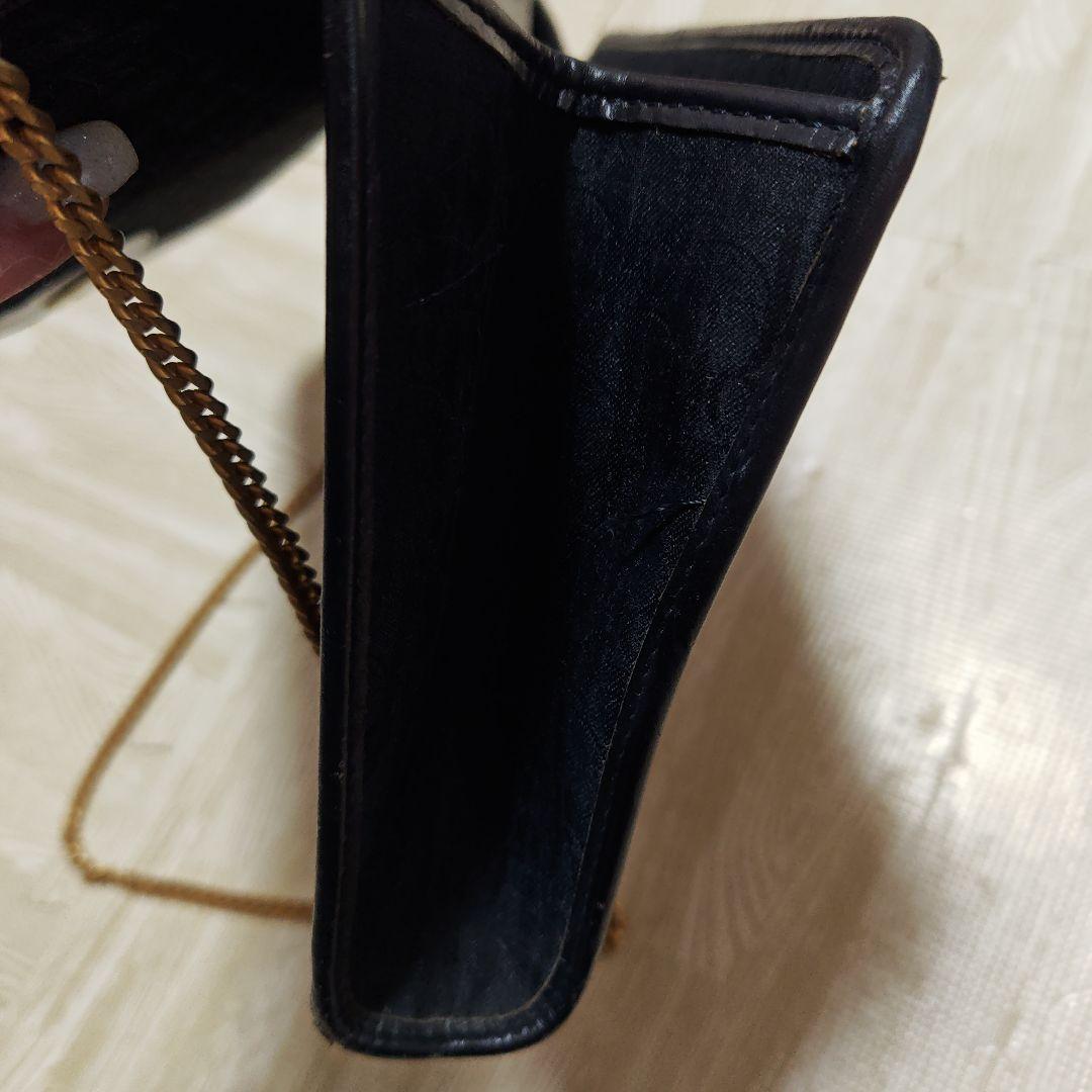 Dior ブラックショルダーバッグ ゴールドチェーン