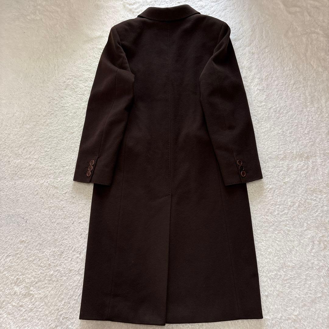 大きいサイズ　マックスマーラ　白タグ　カシミヤ混ウールチェスターコート　44