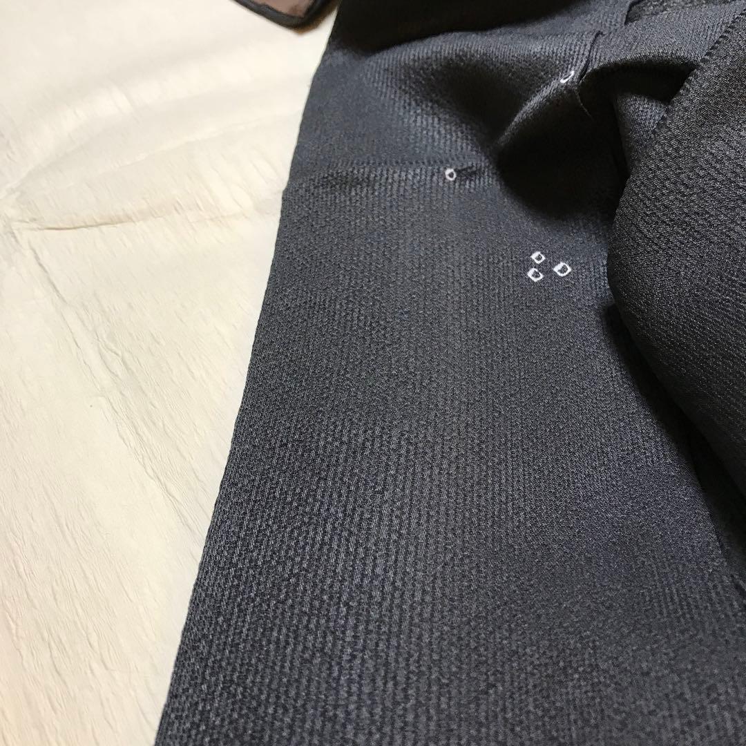 オシャレな縞の地紋　縫絞り織　つまみ絞り　シックな色合いをキュートに⭐️ 松拍落款