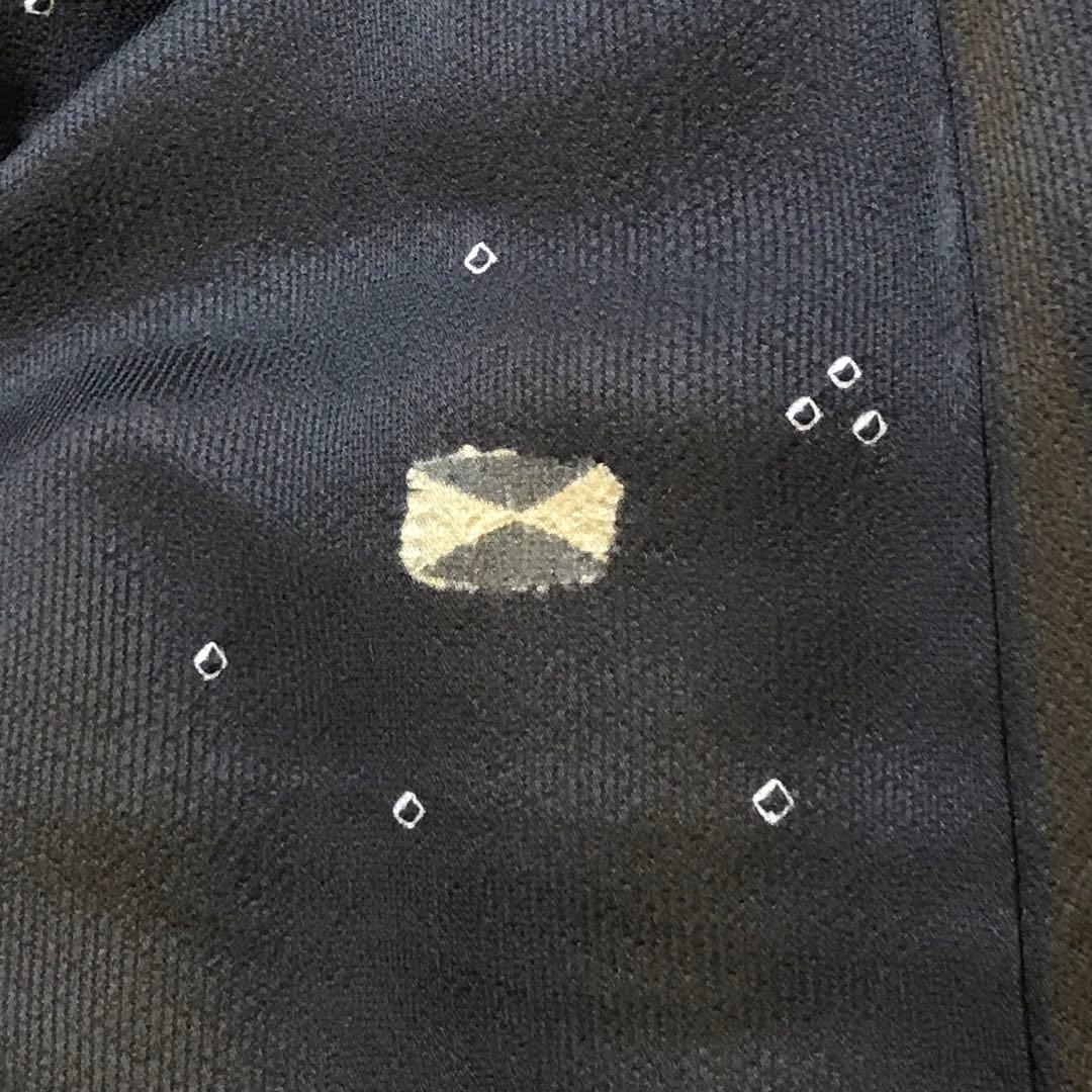 オシャレな縞の地紋　縫絞り織　つまみ絞り　シックな色合いをキュートに⭐️ 松拍落款