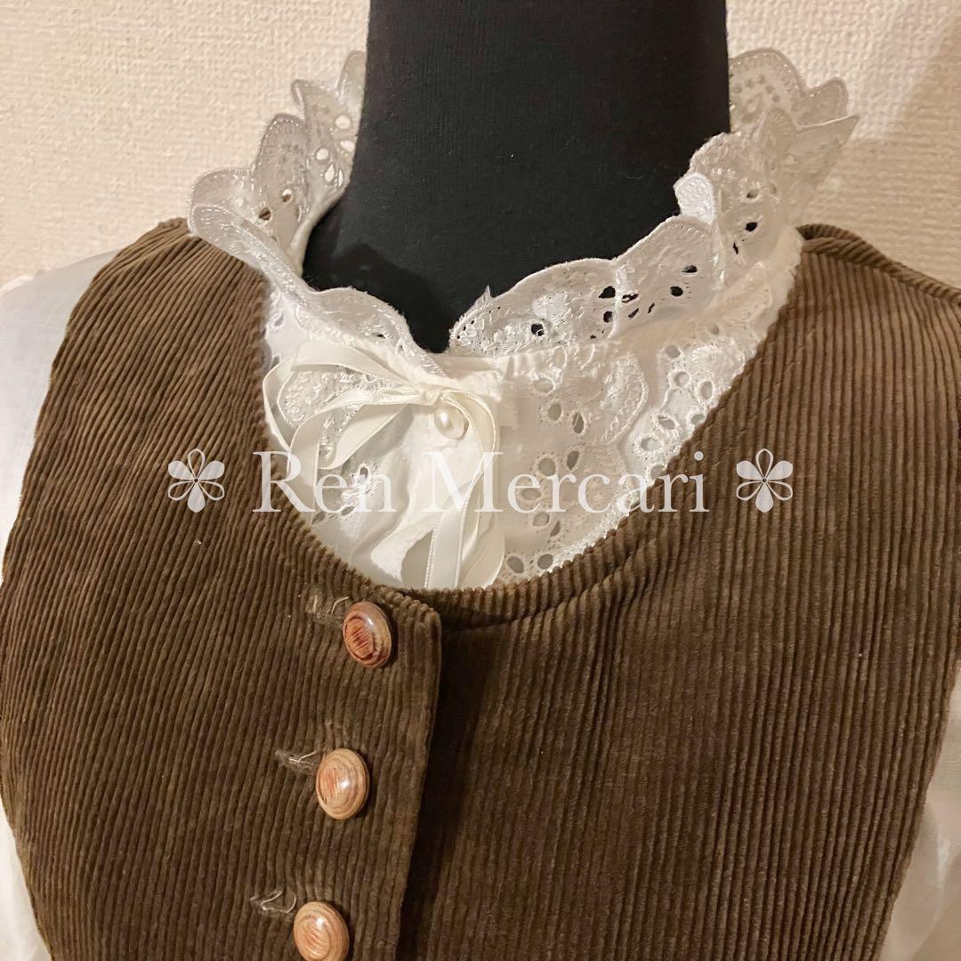 ストリートオルガン チョコレートブラウン コーデュロイのジャンパースカート