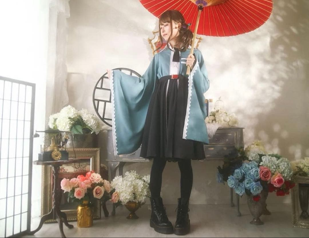 新撰組モチーフ和袖ワンピース