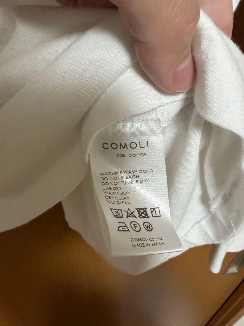 kEYボー　COMOLI コモリ　長袖　Tシャツ　ホワイト