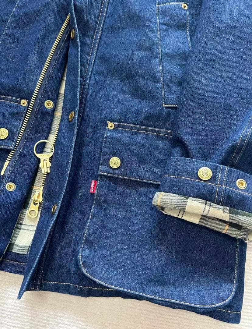Barbour × Levi's ネイビー デニム カバーオール XS