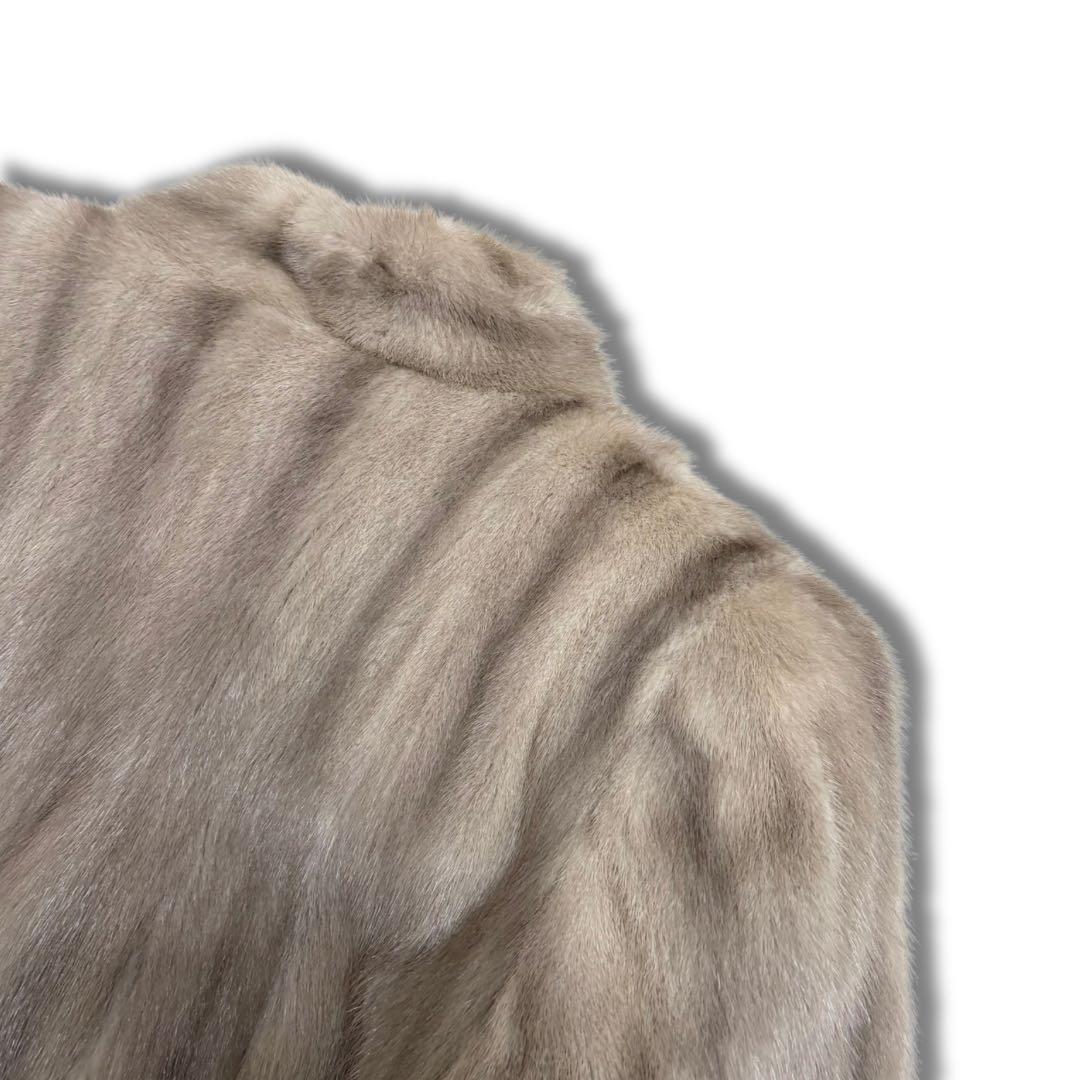 【美品希少✨】サファイアミンク リアルファーコート 本毛皮 貂 艶◎ 毛並み◎