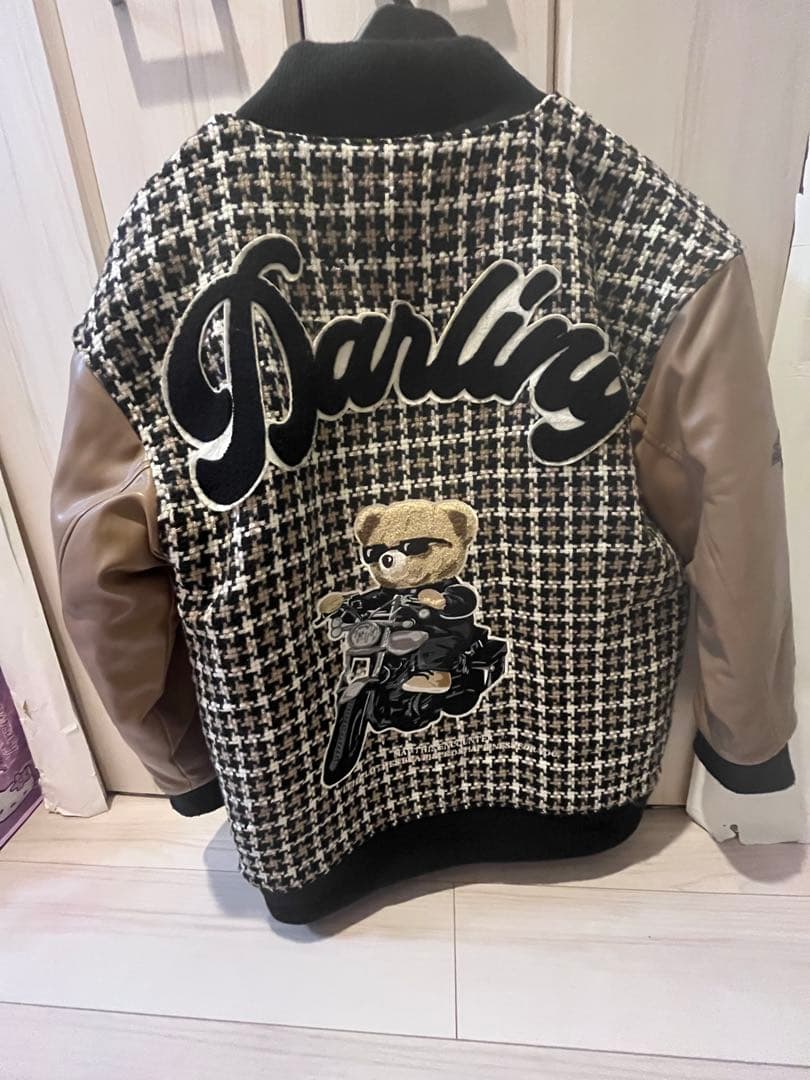 Darich ダーリッチ Dベアチェックビッグスタジャン