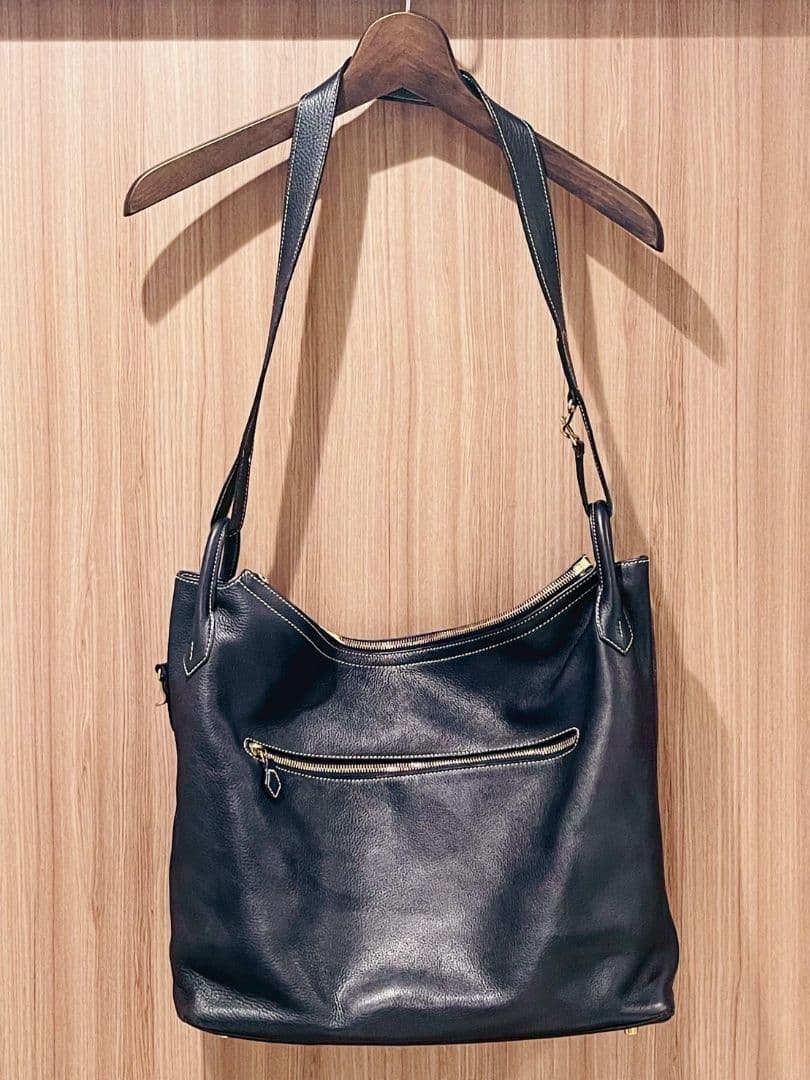 Cisei シセイ 2WAY スエード 本革 ショルダー トート ネイビー