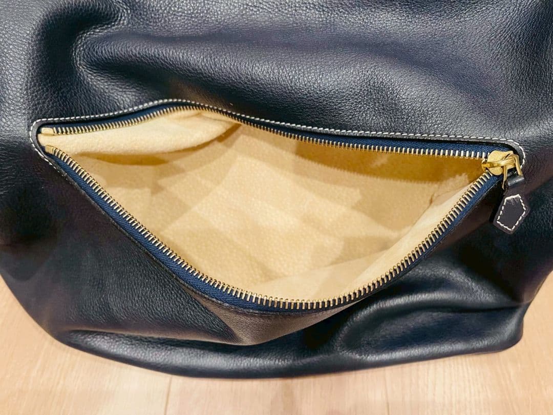 Cisei シセイ 2WAY スエード 本革 ショルダー トート ネイビー