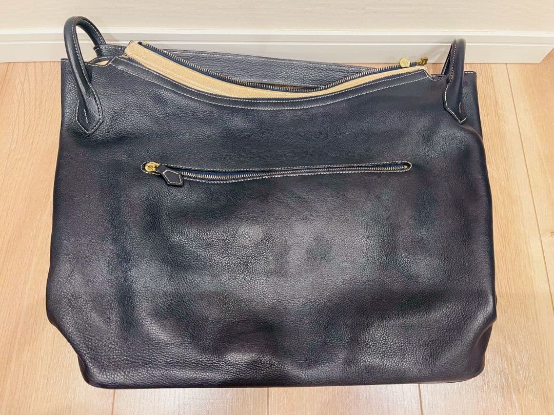 Cisei シセイ 2WAY スエード 本革 ショルダー トート ネイビー