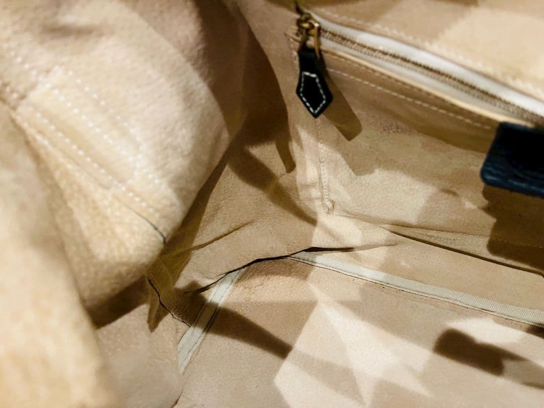 Cisei シセイ 2WAY スエード 本革 ショルダー トート ネイビー