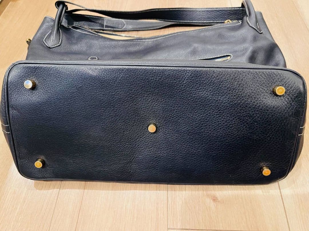 Cisei シセイ 2WAY スエード 本革 ショルダー トート ネイビー