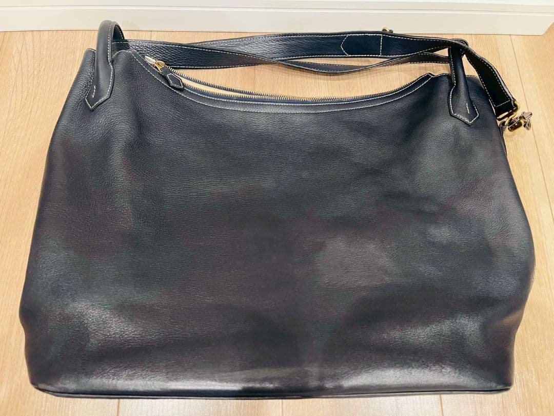 Cisei シセイ 2WAY スエード 本革 ショルダー トート ネイビー