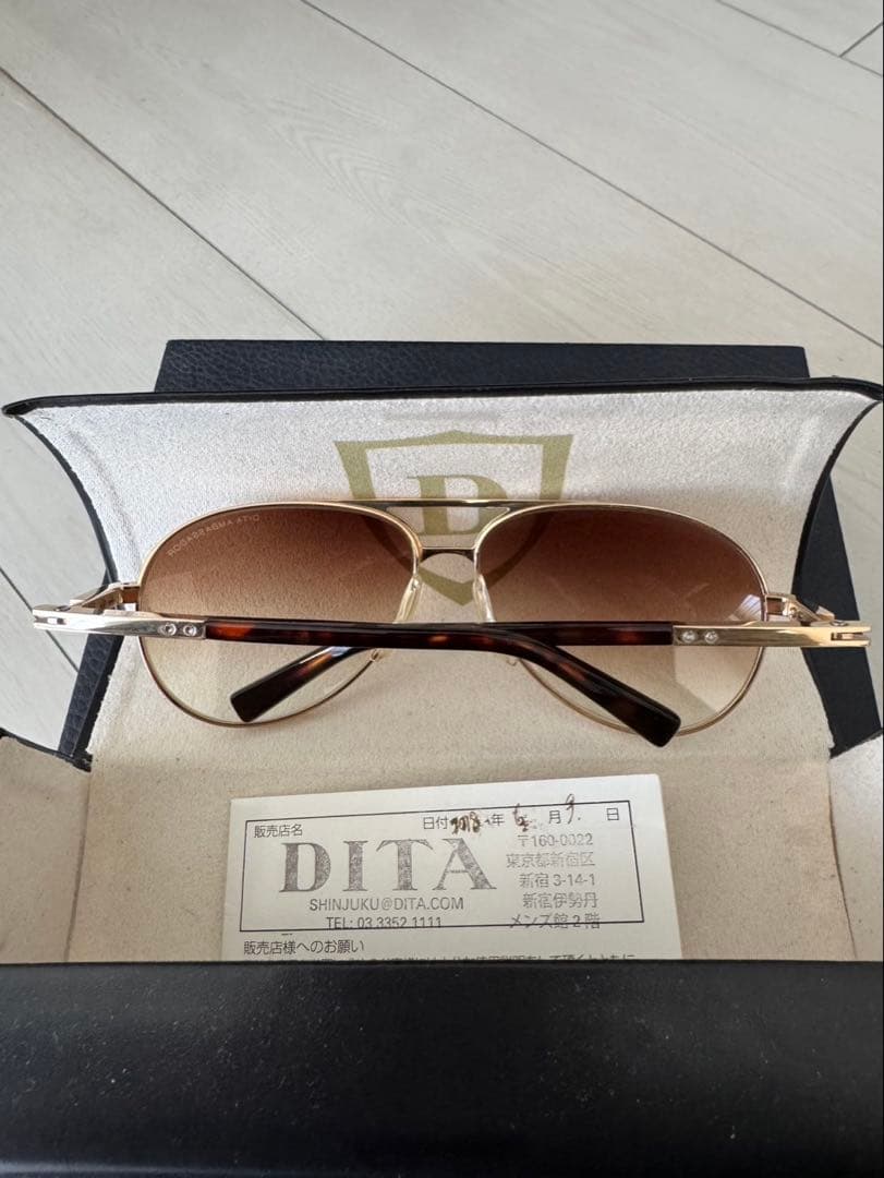 DITA アンバサダーティアドロップゴールドフレーム サングラス