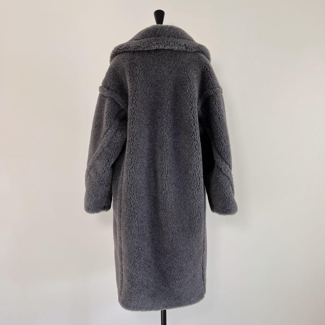 新品未使用 ベアロングコート テディコート グレー