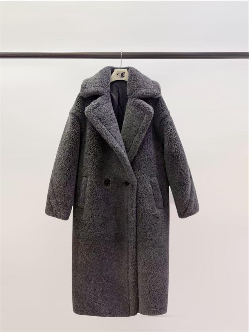 新品未使用 ベアロングコート テディコート グレー
