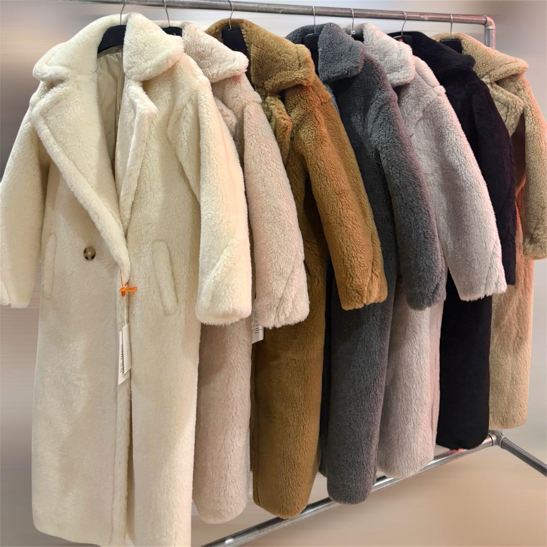 新品未使用 ベアロングコート テディコート グレー