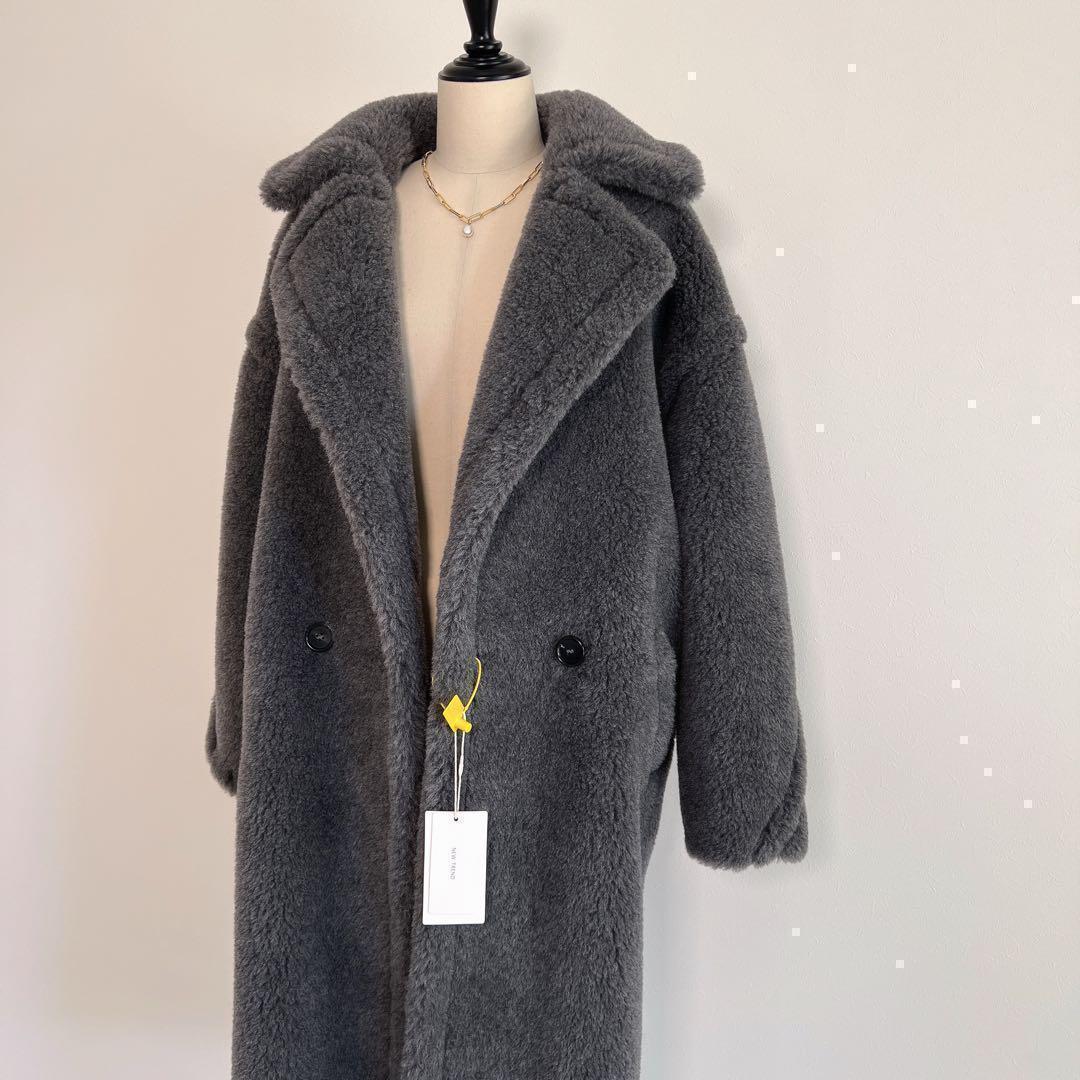 新品未使用 ベアロングコート テディコート グレー