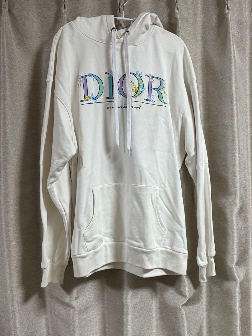 Dior ホワイト フード付きパーカー