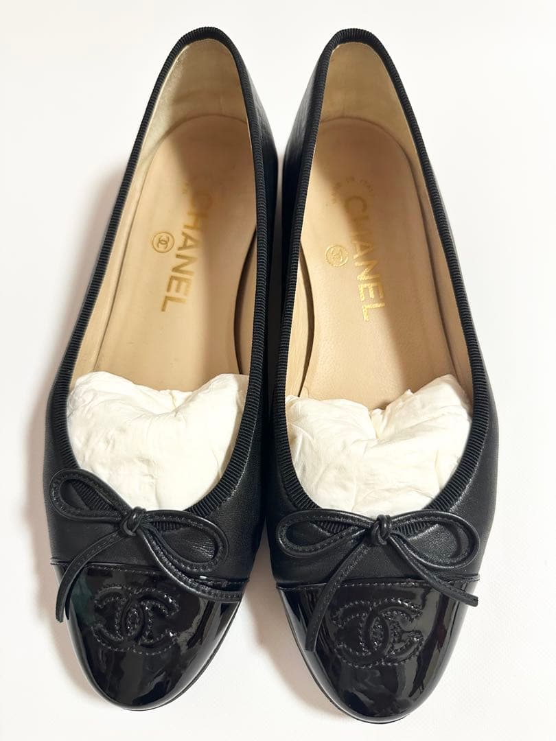 値下げ　CHANEL バレリーナ バレエシューズ 36 ブラック