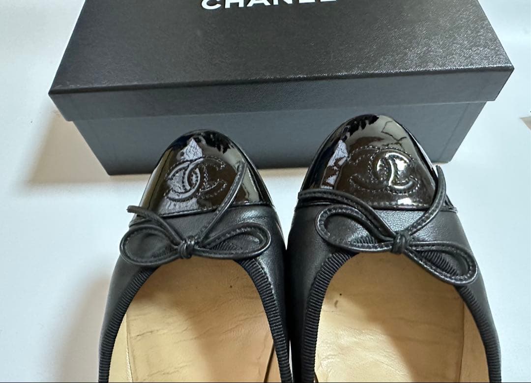 値下げ　CHANEL バレリーナ バレエシューズ 36 ブラック