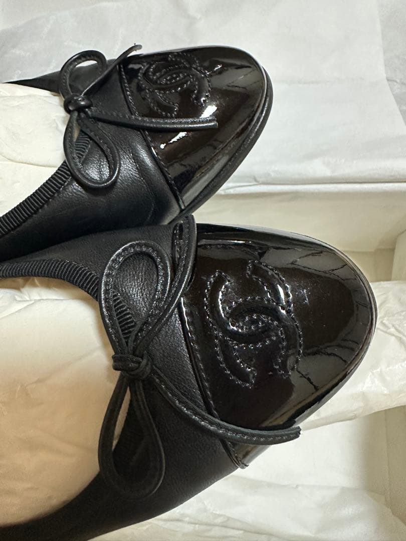 値下げ　CHANEL バレリーナ バレエシューズ 36 ブラック