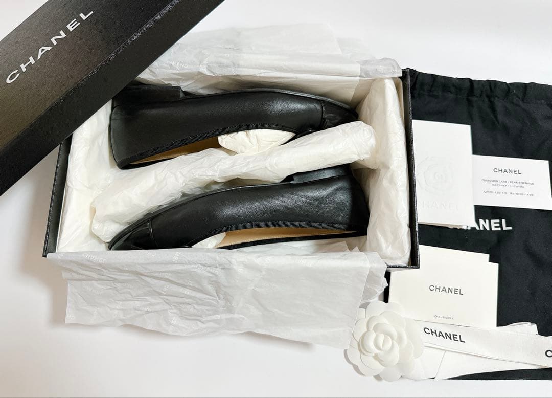 値下げ　CHANEL バレリーナ バレエシューズ 36 ブラック