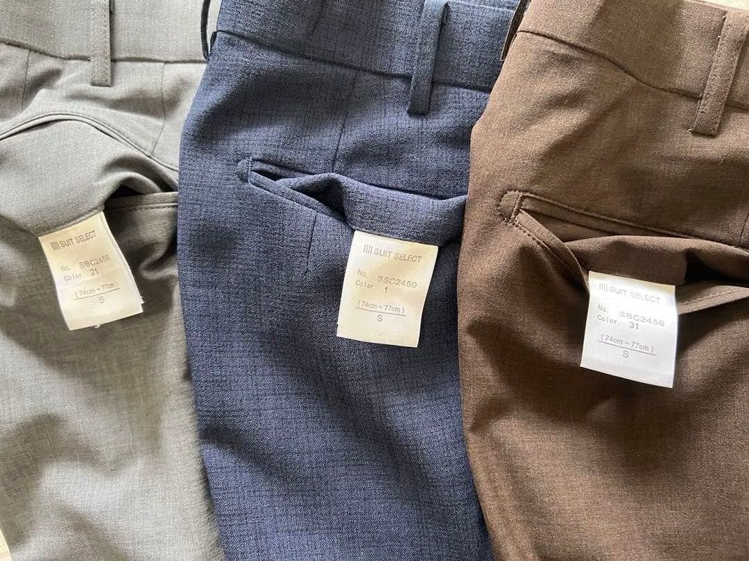 【'24年モデル】 スーツセレクト4Sパンツ 春夏 ウォッシャブル Sサイズ3本