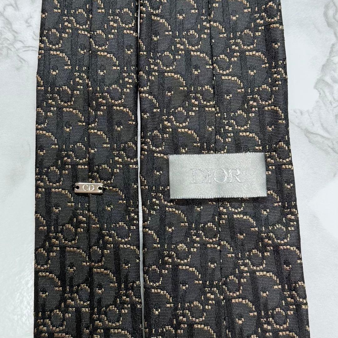 ✨極美品✨ 現行タグ DIOR ネクタイ シルク100 オブリーク ダークグレー