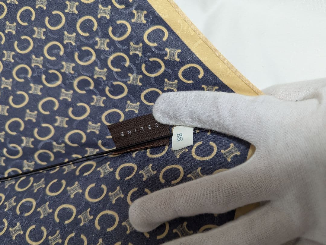 未使用保管品/廃盤品セリーヌ 折り畳み傘 Cマカダム トリオンフ ゴールド金具