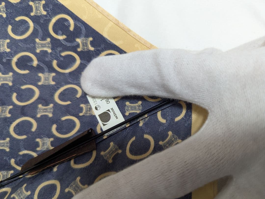 未使用保管品/廃盤品セリーヌ 折り畳み傘 Cマカダム トリオンフ ゴールド金具