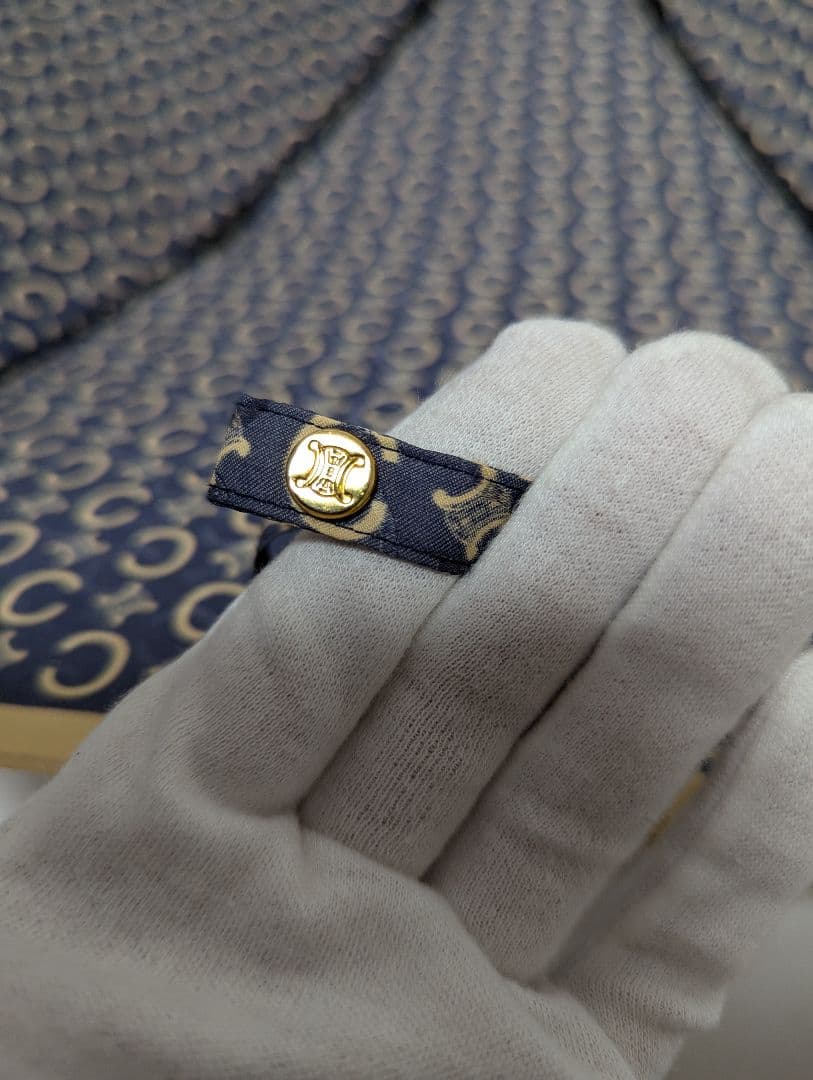 未使用保管品/廃盤品セリーヌ 折り畳み傘 Cマカダム トリオンフ ゴールド金具