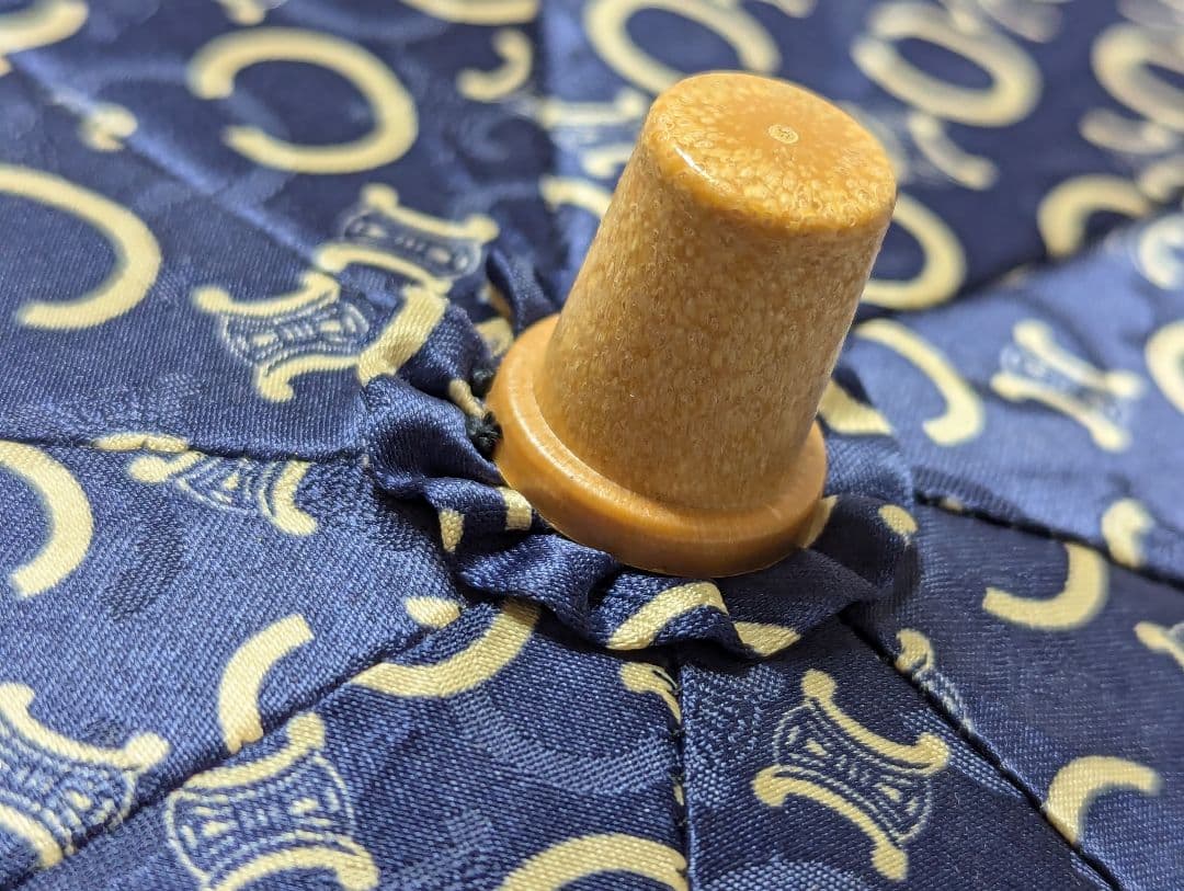 未使用保管品/廃盤品セリーヌ 折り畳み傘 Cマカダム トリオンフ ゴールド金具