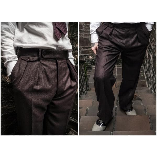 美品定価41800 GLADHAND STOMP FITトラウザーズ ブラウンM