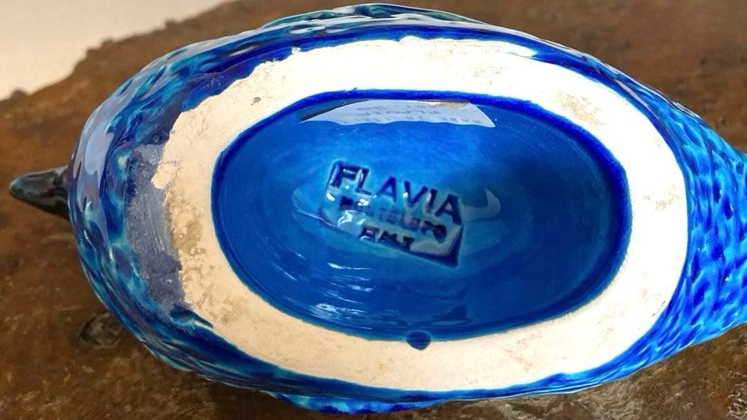 FLAVIA フラビア　青い鳥の置物　イタリア製　美品