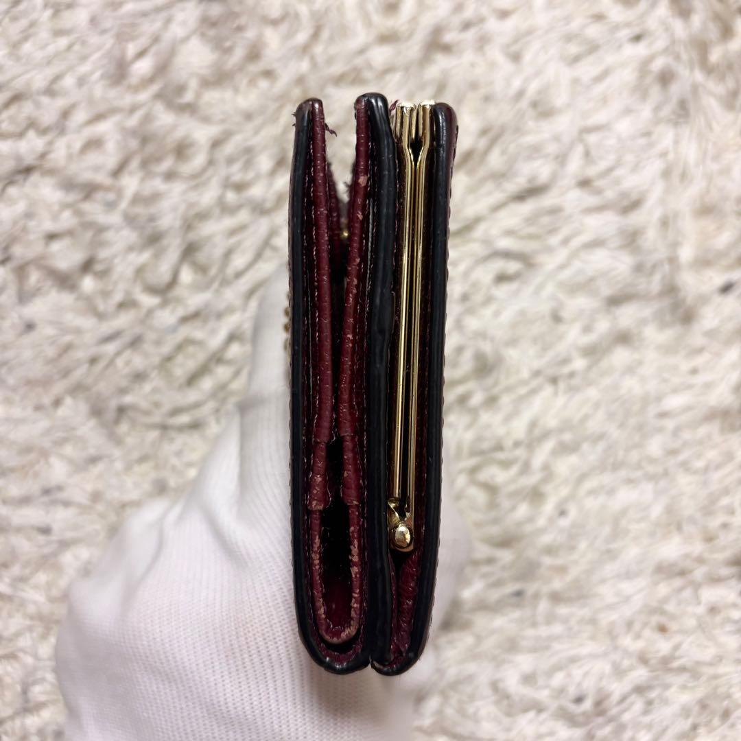 【美品】ヴィヴィアン ウエストウッド がま口 コンパクト 財布 ワインレッド