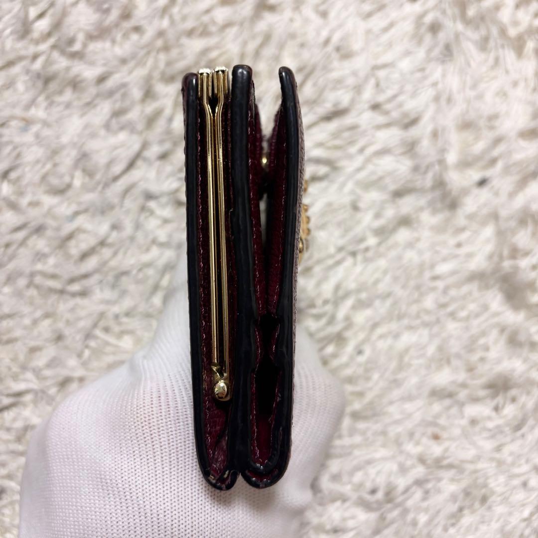 【美品】ヴィヴィアン ウエストウッド がま口 コンパクト 財布 ワインレッド