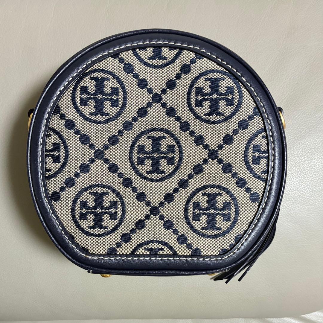 Tory Burch Tモノグラム　ジャカード　ムーンバック　ネイビー