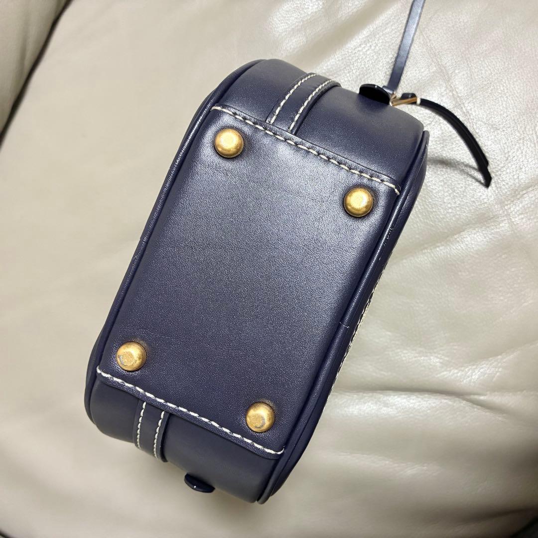 Tory Burch Tモノグラム　ジャカード　ムーンバック　ネイビー