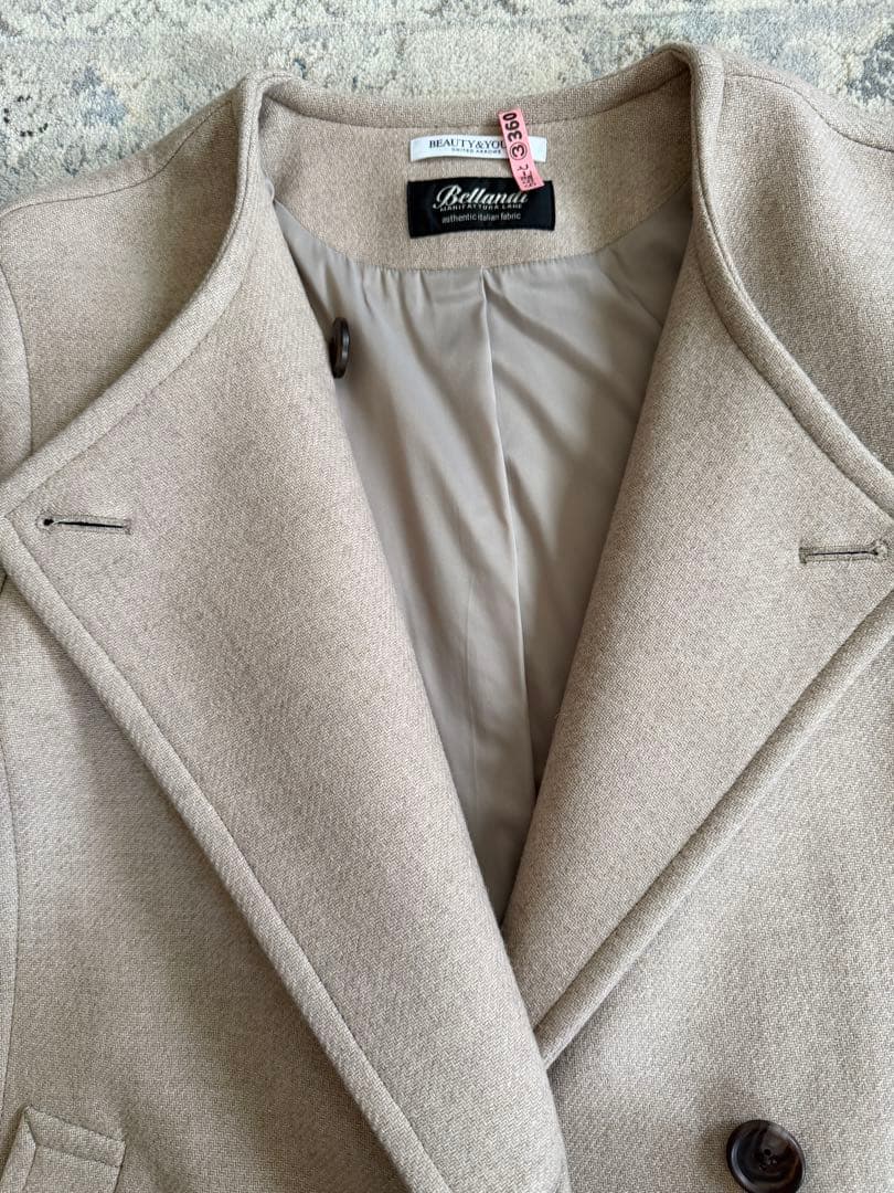 極美品　BEAUTY＆YOUTH UNITED ARROWS　ノーカラーコート