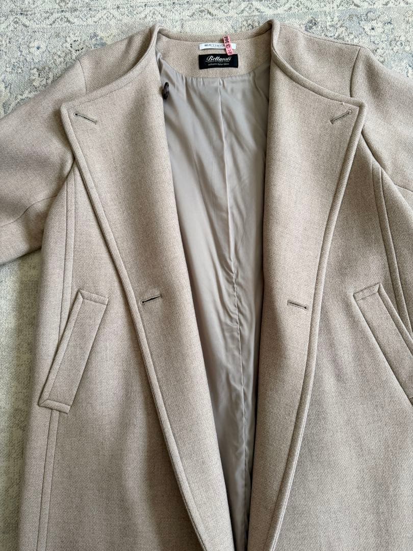 極美品　BEAUTY＆YOUTH UNITED ARROWS　ノーカラーコート